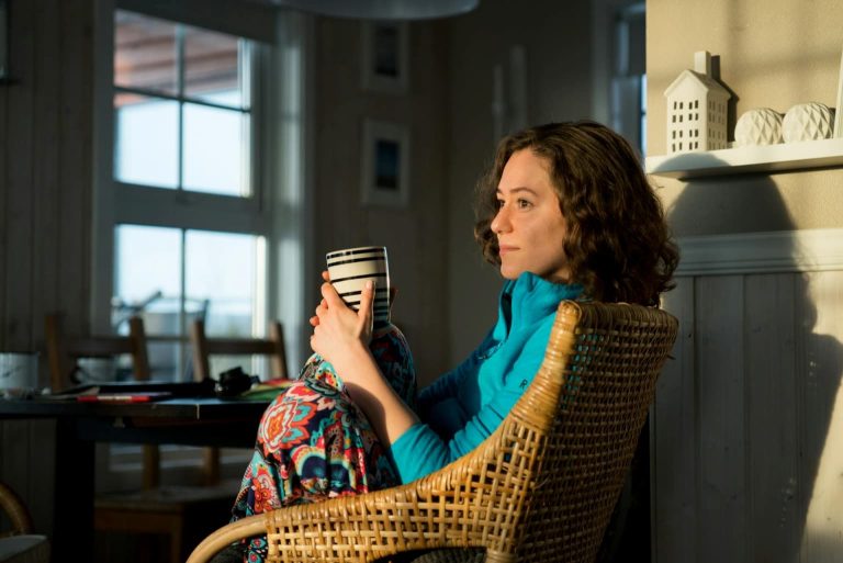 Survivor woman contemplating