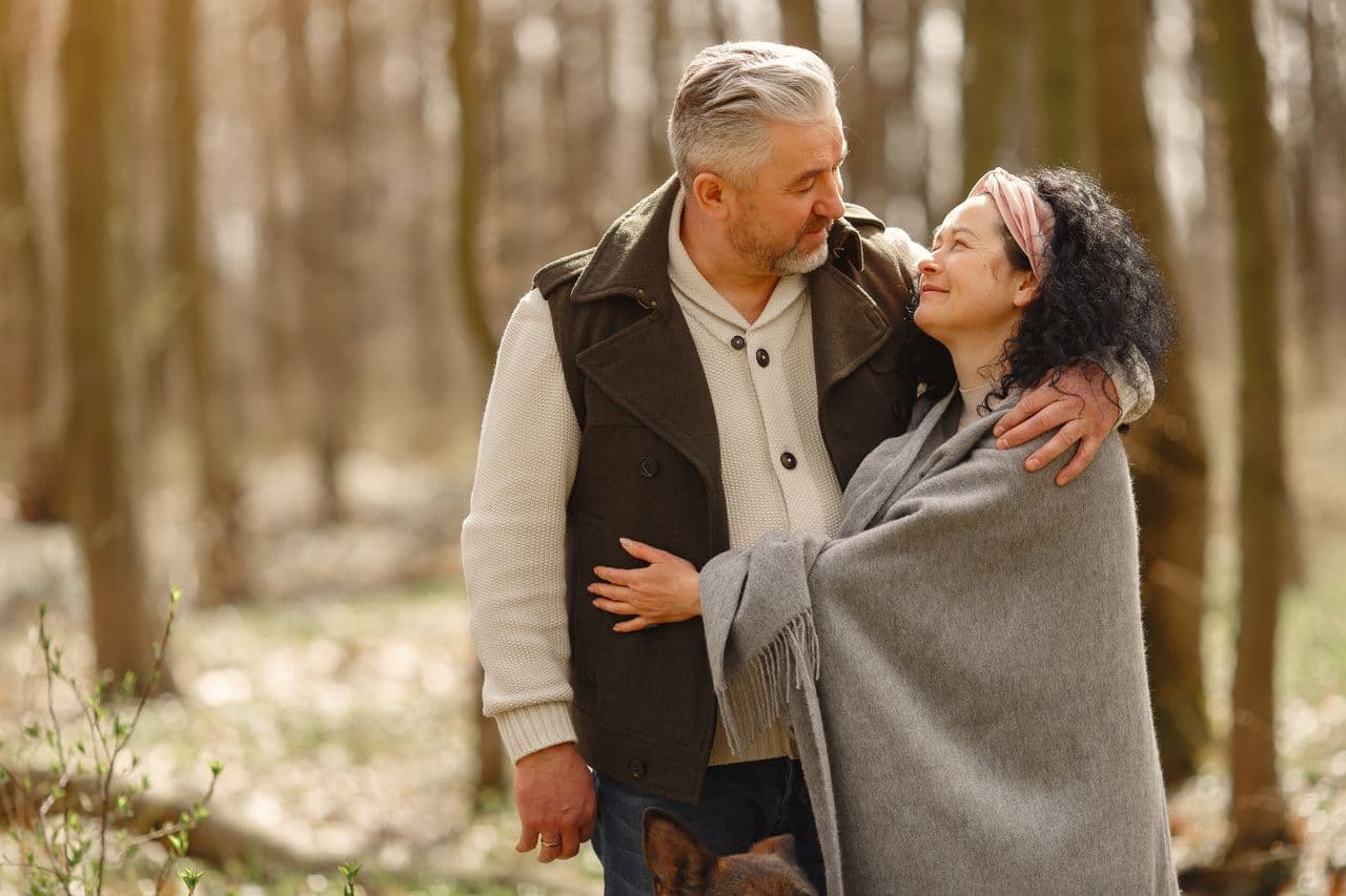 Partner supporting survivor in difficulty